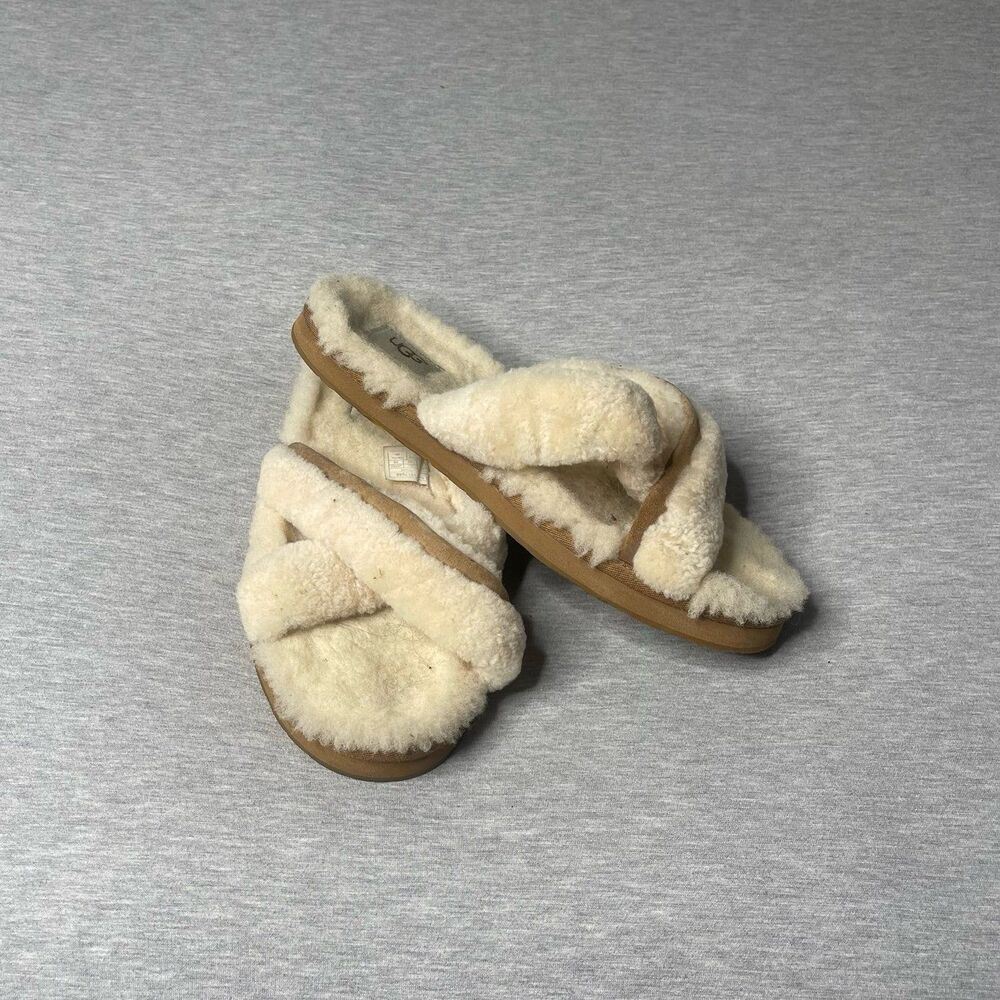 UGG Women’s Abela Genuine Shearling House Slipper Slides